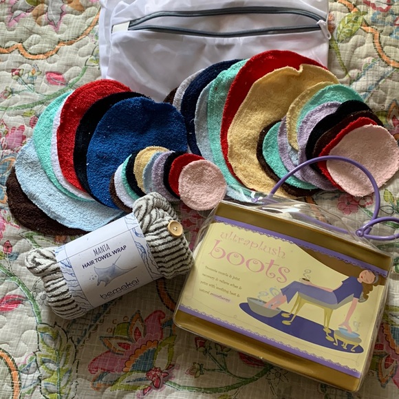 Reusable wash towels, hair towel, and microwaveable heat therapy boots! - Picture 1 of 3